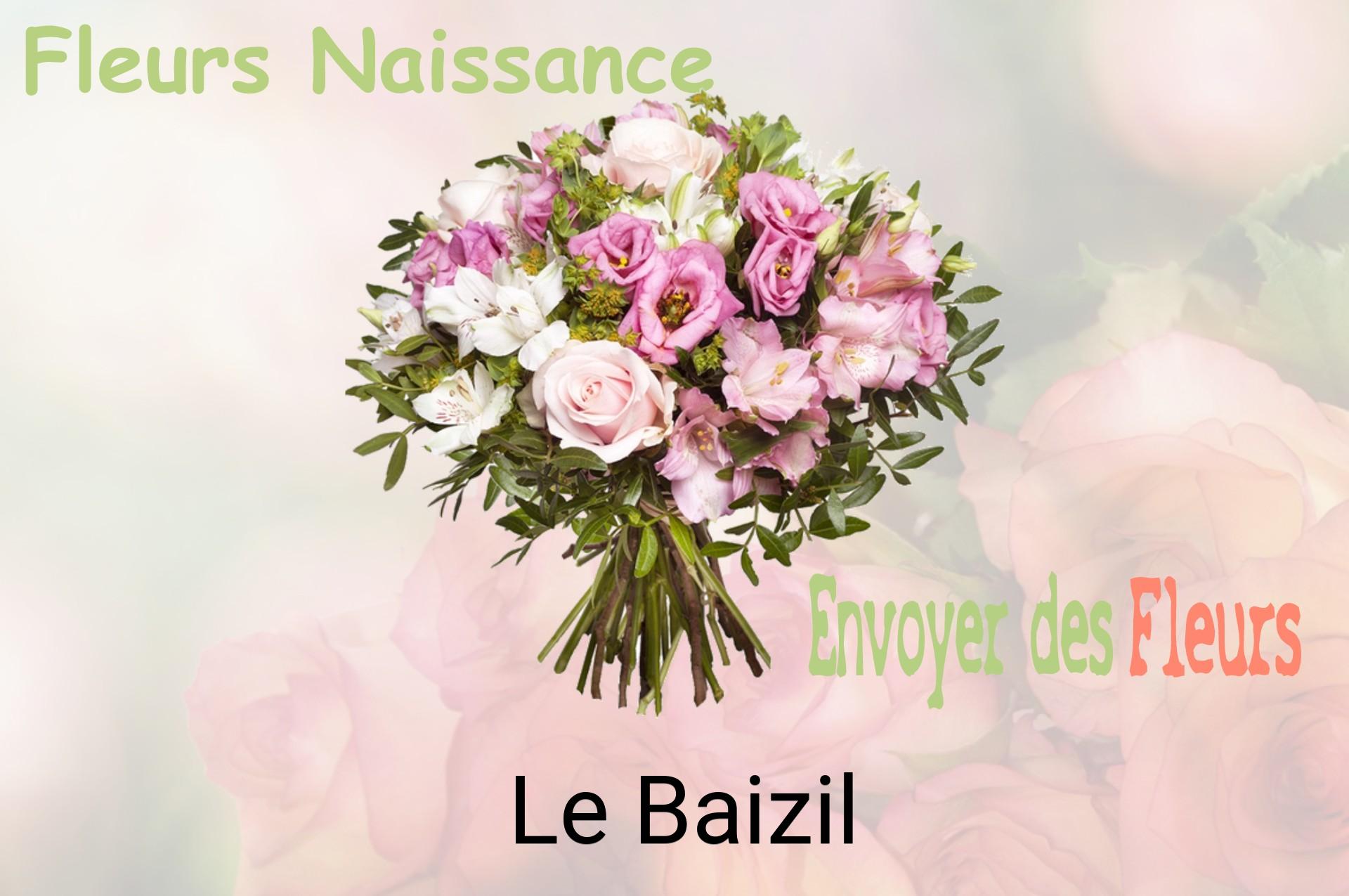 Bouquet de fleurs de naissance livré à Le Baizil